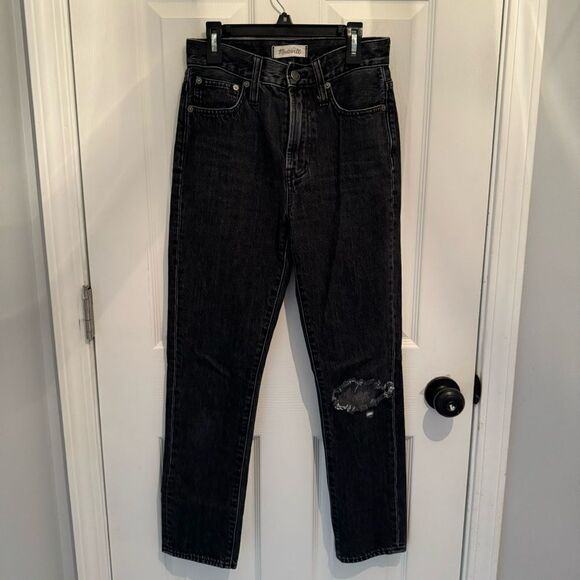 Madewell The Perfect Vintage Jean in Roxstone Wash: Knee-Rip Edition Sz 24 - Picture 6 of 9